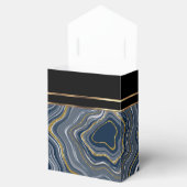 Elegant Agate Marmer met grijs blauw en goud Bedankdoosjes (Geopend)
