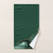 Élégant Agate Vert Émeraude Or (Serviette à main)