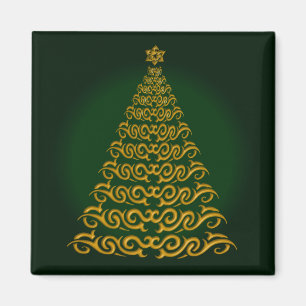 Élégant Aimant Arbre de Noël Vert