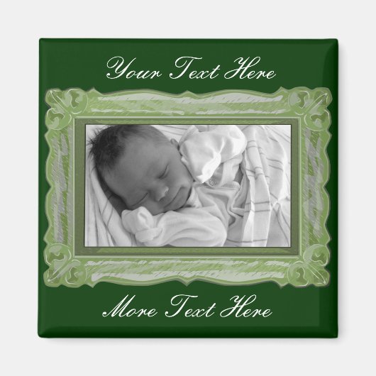 Élégant aimant de cadre vert (Devant)