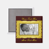 Élégant aimant de trame or (Recto/Verso)