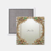 Élégant aimant Ornate Or (Recto/Verso)