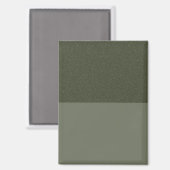 Élégant Aimant Vert mousse texturé - Personnalisab (Recto/Verso)