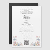 Elegant all in one wedding website invite Magnet (Devant / Derrière)