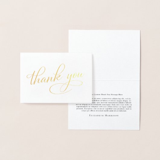 Elegant alle gelegenheid Dank u Folie Kaarten (Display)