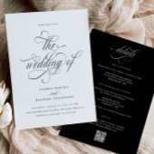 Elegant Alles in een bruiloft uitnodiging met deta
