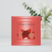 ÉLÉGANT ALLRED ROSES FAIRE-PART DE MARIAGE (Debout devant)