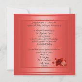 ELEGANT ALLRED ROZEN WEDDING INVITATION KAART (Achterkant)