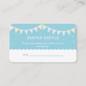 Elegant Alpaca Llama Boy Baby shower Luier Raffle Informatiekaartje (Voorkant)
