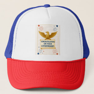 Elegant Amerikaans staatsburgerschap Felicitaties Trucker Pet