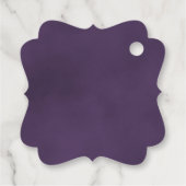 Elegant Amethyst Paars Roos Weddenschap Bedankt Bedankjes Labels (Achterkant)