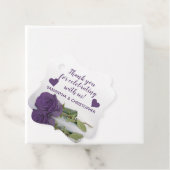 Elegant Amethyst Paars Roos Weddenschap Bedankt Bedankjes Labels (In situ)