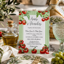 Elegant Amore & Pomodori Italiaanse Trouwkaart