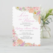 Elegant Amour dans Bloom Bridal Shower Invitation (Debout devant)
