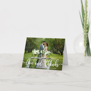Élégant Amour et Merci Moderne Note mariage