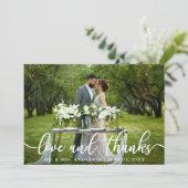 Élégant Amour et Merci Moderne | Photo Mariage (Debout devant)