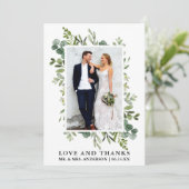 Elégant amour Merci Aquarelle Eucalyptus Vert (Debout devant)