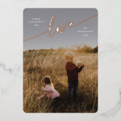 Élégant "Amour" Valentines Jour Carte photo (Recto)