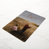 Élégant "Amour" Valentines Jour Carte photo (Rotation)