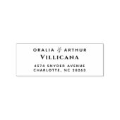 Elegant Ampersand Couple Names Return Address Rubberstempel (Afrduk)