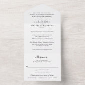Elegant Ampersand Formele Traditionele Weddenschap All In One Uitnodiging (Binnen)