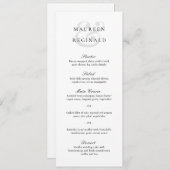 Elegant Ampersand Formele Traditionele Weddenschap Menu (Voorkant / Achterkant)