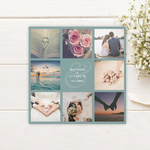 Elegant Ampersand Foto Collage Weddenschap Harteli