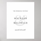 Elegant Ampersand Minimal Modern Wedding Poster (Voorkant)