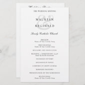 Élégant Ampersand Programme de mariage traditionne (Devant / Derrière)