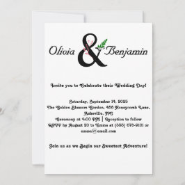 Elegant Ampersand & Script Wedding Design Kaart