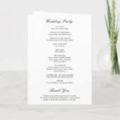 Elegant Ampersand Traditional katholieke Weddensch Programma (Achterkant)