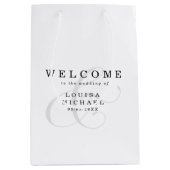 Elegant Ampersand Wedding Welcome Medium Cadeauzakje (Voorkant)