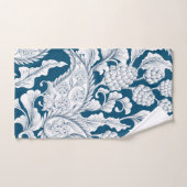 Élégant ananas bleu et blanc (Serviette à main)
