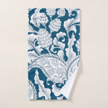 Élégant ananas bleu et blanc