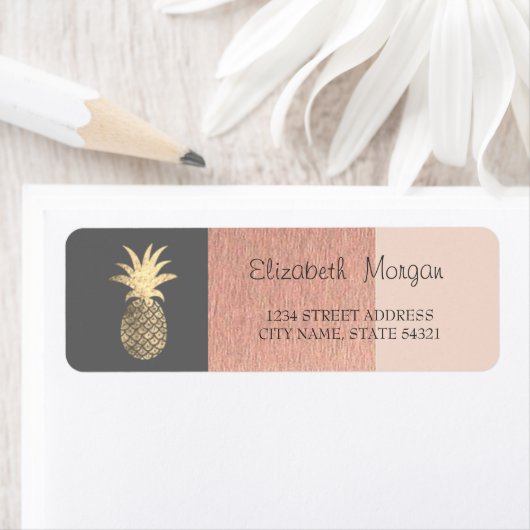 Élégant, Ananas Parties scintillant, Étiquette d'a (En situation)