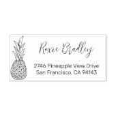 Elegant Ananas Retouradres Rubberstempel (Afrduk)