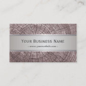 Élégant Ancien Bois Anneaux Carte de visite de tex (Devant)