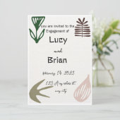 Elegant and artistic wedding invitation (Debout devant)