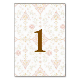 Elegant and customizable table numbers kaart