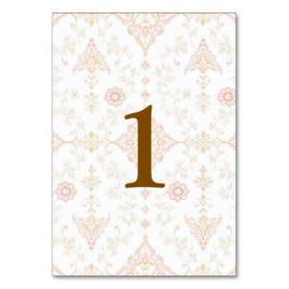 Elegant and customizable table numbers kaart