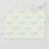 Elegant and Modern Sage Bow Wedding Informatiekaartje (Achterkant)