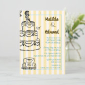 Elegant and Whimsical Pastel Stripes Kaart (Staand voorkant)