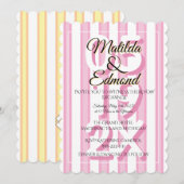 Elegant and Whimsical Pastel Stripes Kaart (Voorkant / Achterkant)