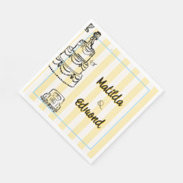 Elegant and Whimsical Pastel Stripes Servet