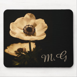 Elegant Anemone Flowers Initialen Muismat