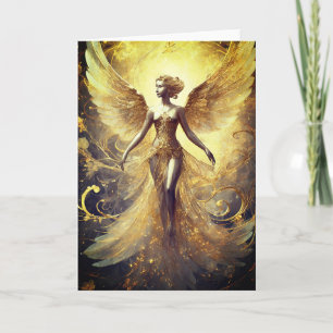 Élégant ange, 5" x 7" Carte de Noël pliée