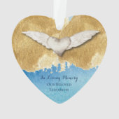 Élégant Ange Coeur Ailes Aimer Mémoire Garde O (dos)