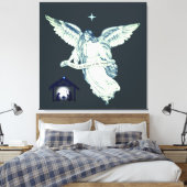 Elegant  Angel met Bethlehem Canvas Afdruk (Insitu (Slaapkamer))