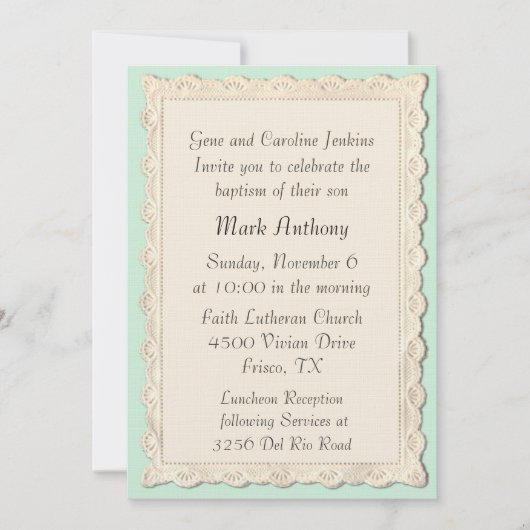 Elegant Angel Panting Baptism Uitnodiging (Voorkant)