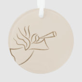 Elegant Angel Rechthoekig Gift Label Ornament (achterkant)